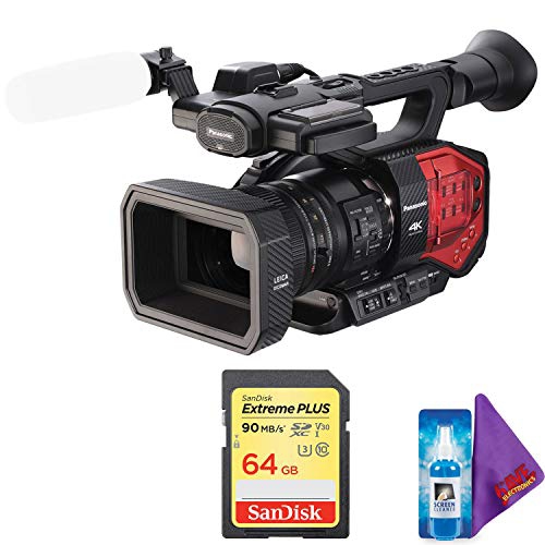Panasonic AG-DVX200 4K Camcorder with Four Thirds Sensor and Integrated Zoom Lens + Pro Memory Card Bundle