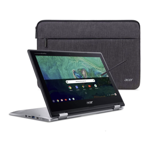 Acer Spin 11 Convertible Chromebook, Intel Celeron N3350, 11.6" HD Touch Display, 4GB DDR4, 32GB eMMC with Pen and Case - Brand New
