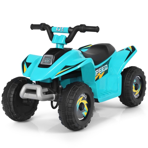 Topbuy 6V Kids Mini Electric Quad ATV Battery Powered Toddler Ride On Toy Blue