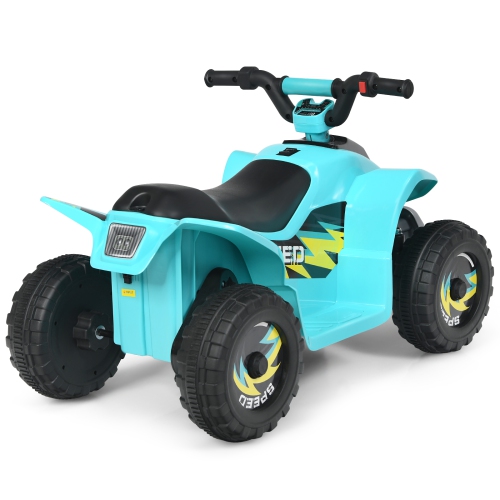 Topbuy 6V Kids Mini Electric Quad ATV Battery Powered Toddler Ride On Toy Blue