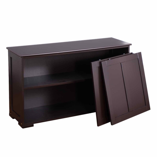 Topbuy Wood Buffet Cupboard Kitchen Storage Cabinet Sideboard w/ Sliding Door Brown