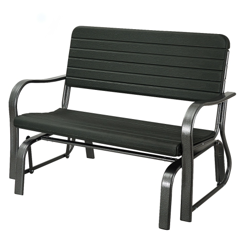 Topbuy Outdoor Patio Steel Bench Loveseat Garden Seat