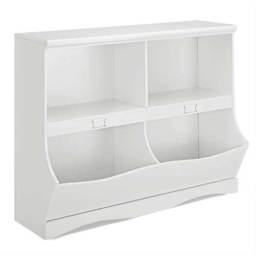 Topbuy Multi-Bin Kids Toy Storage Organizer Toy Display Shelf Bookcase White