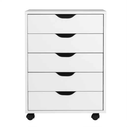 Topbuy 5/7-Drawer Chest Mobile Lateral Filing Cabinet Floor Storage Organizer White
