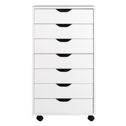Topbuy 5/7-Drawer Chest Mobile Lateral Filing Cabinet Floor Storage Organizer White