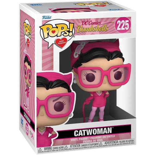 Pop DC Heroes Bombshells 3.75 Inch Action Figure Breast Cancer Awareness - Catwoman #225