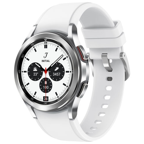 Samsung Galaxy Watch4 Classic 42mm Smartwatch with Heart Rate Monitor - Silver - Open Box