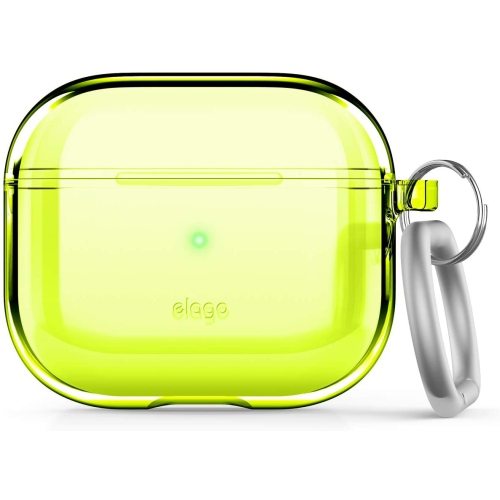 Image 1 of 1.. elago Clear Case with Keychain Compatible with AirPods 3 Case Cover, Gel Tape Included, Reduced Yellowing, Clear Protection, Supports Wireless