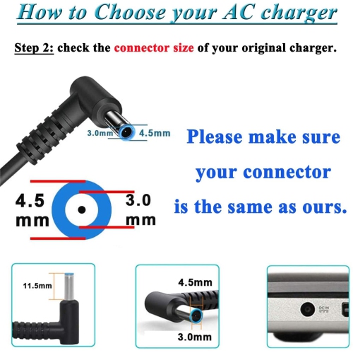 【Pack of 2 units】Laptop Charger Adapter Power Supply Smart Ac Adapter For HP 19.5V 3.33A 65W