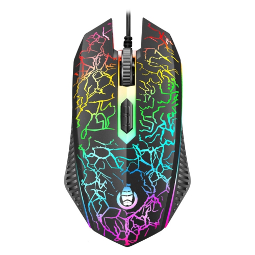 Ensemble clavier et souris de jeu D620, effet de lumière DEL arc-en-ciel, clavier et souris de jeu USB avec fil, ensemble clavier et souris à