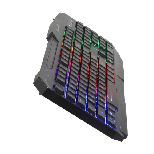 Ensemble clavier et souris de jeu D620, effet de lumière DEL arc-en-ciel, clavier et souris de jeu USB avec fil, ensemble clavier et souris à