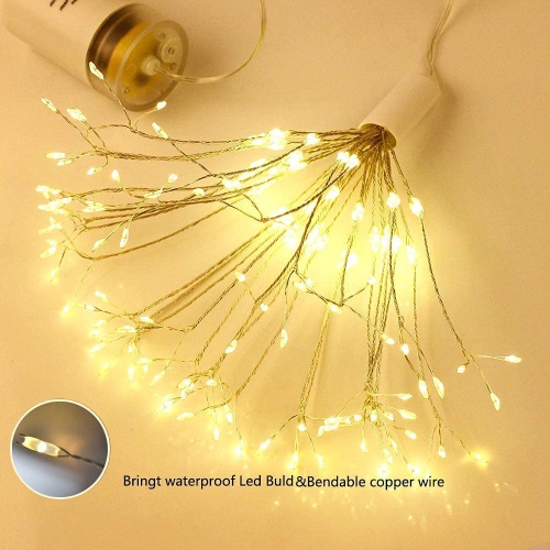 4 Pack Firework Hanging Lights 120 LEDs Fairy Lights for Home, Indoor & Outdoor