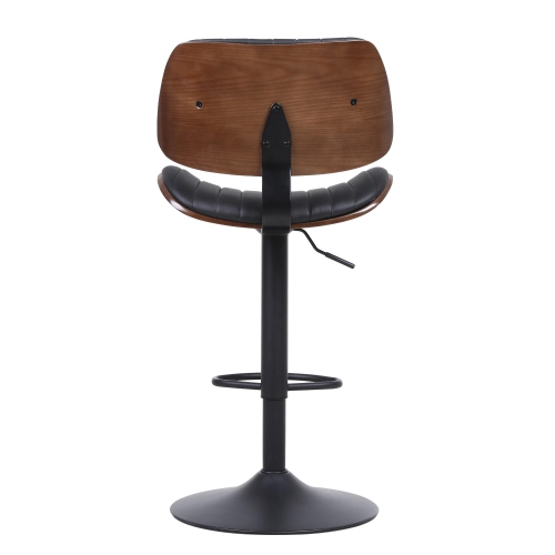 Bar Stool Industrial Swivel Upholstered with Foot Ring, Mid-Back Counter Stool Barstool, Adjustable Height range from 25.6"to 33.5"