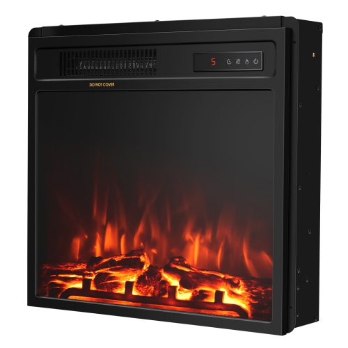Image 1 de 9.. Topbuy 18" Recessed Electric Fireplace Freestanding Heater w/Dual Control 750W/1500W Mode Realistic Flame