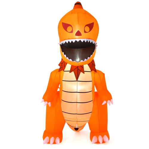 Topbuy – décoration d’Halloween 8FT, tête de citrouille gonflable, dinosaure à l’aide de lumières DEL et souffleur