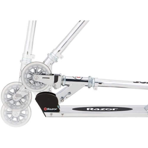 Razor A3 Clear Kick Scooter with Wheelie Bar
