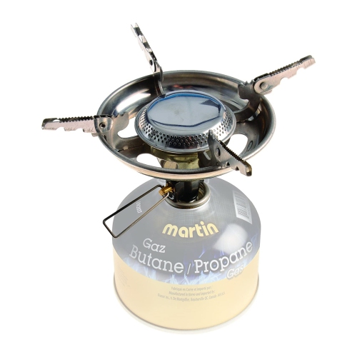 Martin MSI-12l Portable Backpacking Stove - Isobutane Gas Camping Burner with Large Brackets, Outdoor Cooking