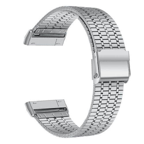 STRAPSCO  Modern Stainless Steel Watch Band Strap for Fitbit Sense - In Silver