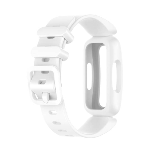 StrapsCo Soft Silicone Rubber Watch Band Strap for Fitbit Ace 3 - White