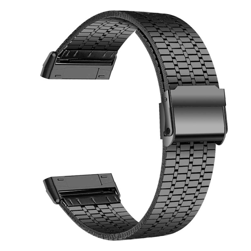 STRAPSCO  Modern Stainless Steel Watch Band Strap for Fitbit Versa 3 - In Black