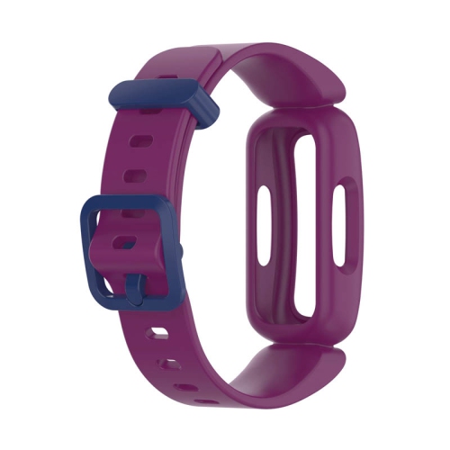 StrapsCo Soft Silicone Rubber Watch Band Strap for Fitbit Ace 3 - Purple & Blue