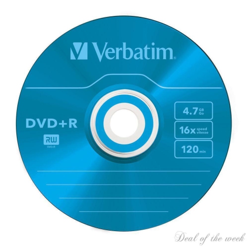 [10 PACK ] VERBATIM 43556 DVD+R COLOR SLIM PACK 5