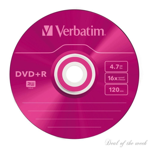 [10 PACK ] VERBATIM 43556 DVD+R COLOR SLIM PACK 5