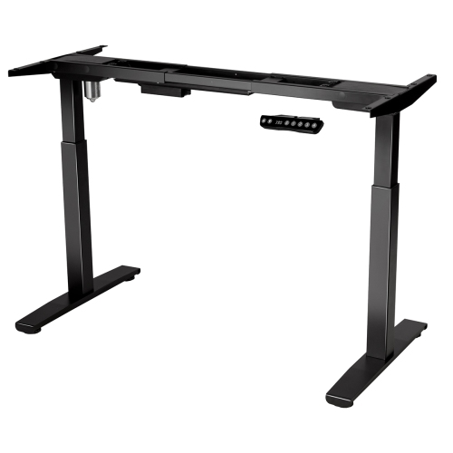 Topbuy Electric Standing Desk Frame Adjustable Motorized Sit Stand Desk Base Black WhiteBlack