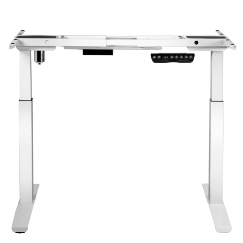 TOPBUY  Electric Standing Desk Frame Adjustable Motorized Sit Stand Desk Base White In Black