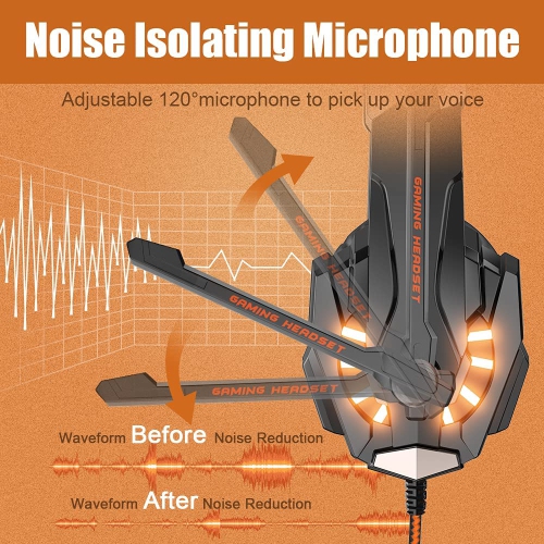 G9000 Pro Professional Noise Cancelling Gaming Headset for for PS4, PC, Xbox One Controller