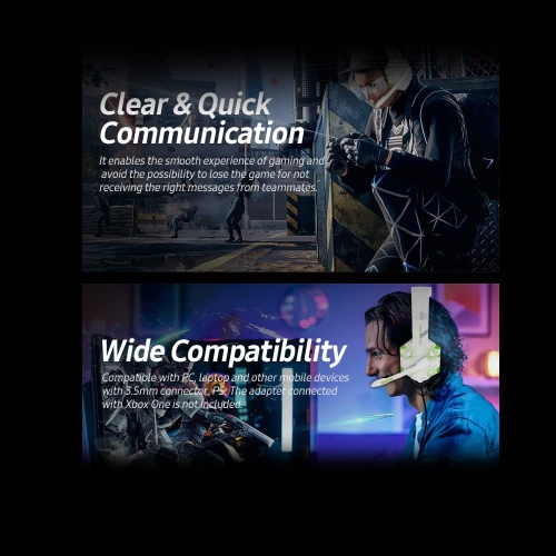 Gaming Headset G9000Max White with Noise Isolating 120° Adjustable Omnidirectional Mic 40mm Driver