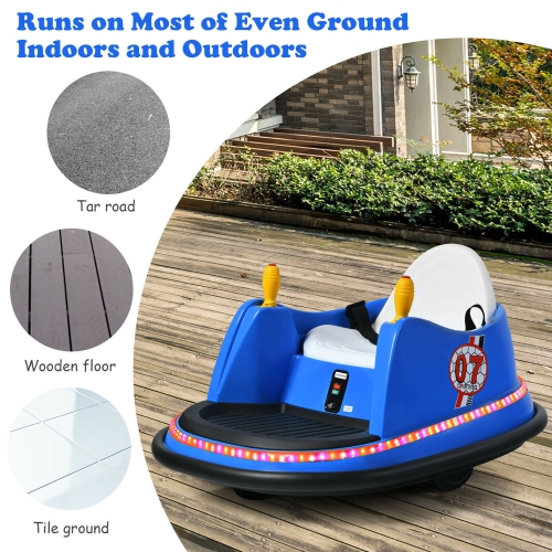 Gymax 6V Kids Ride On Bumper Car Vehicle 360° Spin Race Toy w/ Remote Control