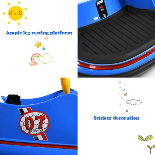 Gymax 6V Kids Ride On Bumper Car Vehicle 360° Spin Race Toy w/ Remote Control