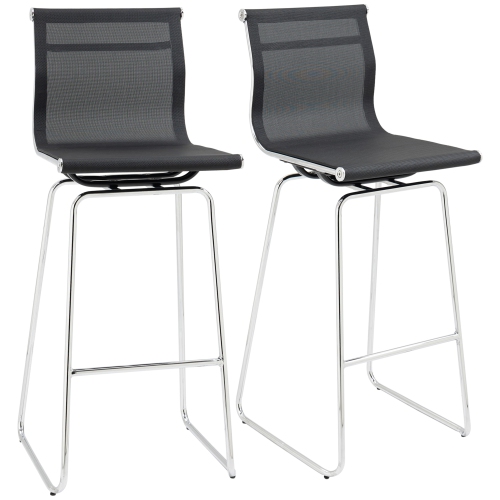 HOMCOM Lot de 2 tabourets de bar chaises hautes chaises de cuisine