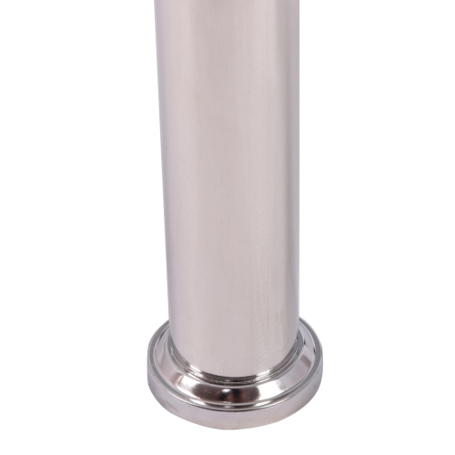 Table à dîner ovale à plateau en verre trempé avec dessus en verre de TopBuy salle de séjour à base chromée