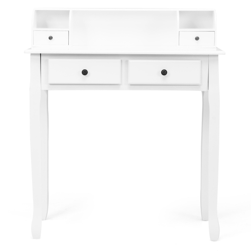 Topbuy Writing Desk W/ Drawer Detachable Floating Organizer Computer Table White