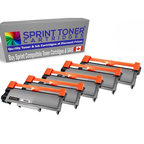5 Pack Compatible Brother TN660 HIGH YIELD Toner Cartridges 2600 copies 5 Toners - FREE SHIPPING