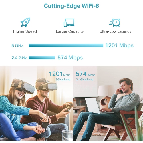 TP-Link AX1800 WiFi 6 Range Extender RE605X - Covers up to 1,500 Sq.ft and 30 Devices, Up to 1800Mbps, Dual Band WiFi Repeater with Gigabit Port,