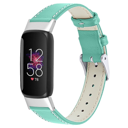 STRAPSCO  Vibrant And Smooth Leather Watch Band Strap for Fitbit Luxe - In Teal