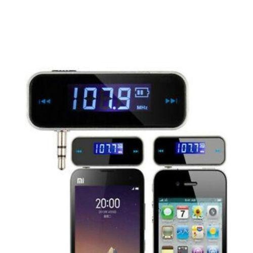 Émetteur FM sans fil 3,5 mm avec écran ACL pour MP3 MP4 iPod iPhone mains libres