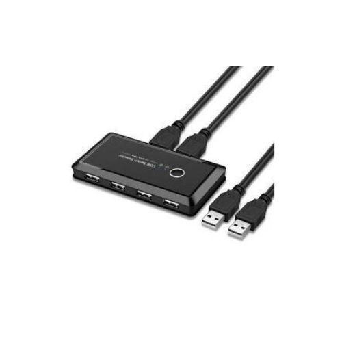 Commutateur de partage/sélecteur USB 2.0 2 partage d’ordinateur 4 périphériques USB KVM