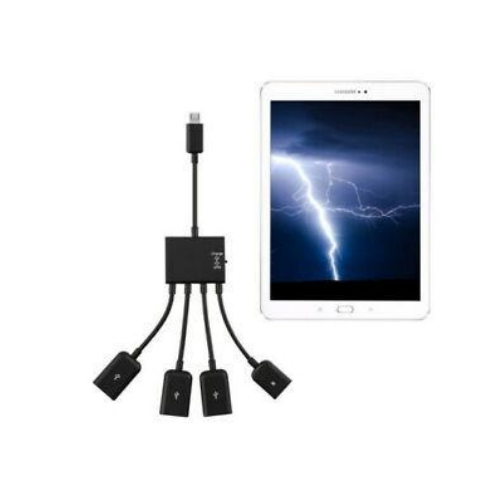 Micro USB OTG Hub Extension Adapter Charging Cable Android Phone Tablet 4 in 1