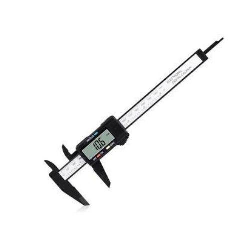Digital Caliper Measuring Tool Large LCD Screen 0-6Inch/150mm Carbon Fiber Gauge