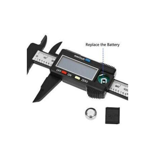 Digital Caliper Measuring Tool Large LCD Screen 0-6Inch/150mm Carbon Fiber Gauge