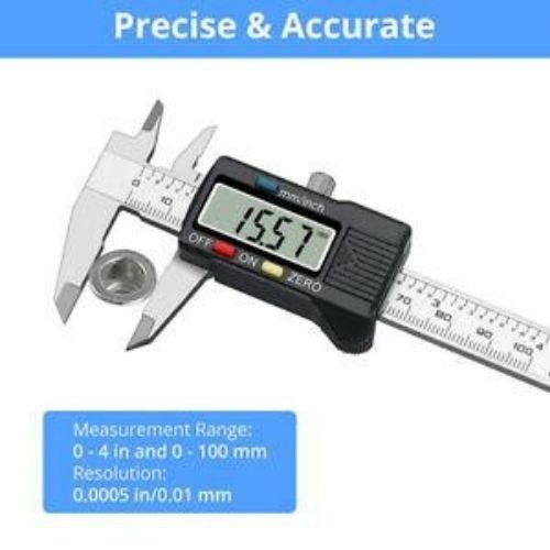 Digital Caliper Measuring Tool Large LCD Screen 0-6Inch/150mm Carbon Fiber Gauge