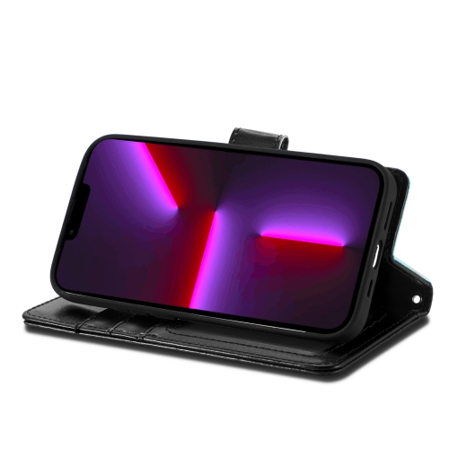 Juvenileway™ Folio Series Style Reassurance Flip Case for Apple iPhone 13 – Black