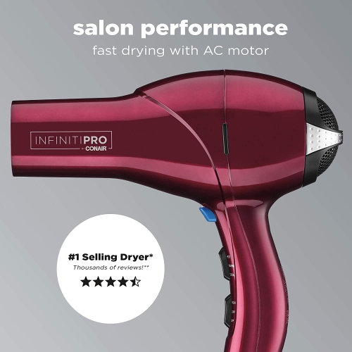 INFINITIPRO BY CONAIR 1875 Watt Salon Performance AC Motor Styling Tool Hair Dryer Burgundy Best Buy Canada