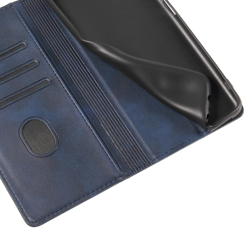 Portefeuille à rabat en cuir TopSave avec étui porte-cartes à clip magnétique pour Google Pixel 6 Pro, bleu marine