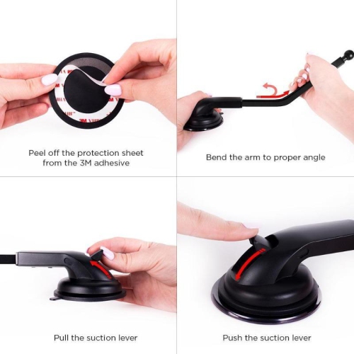 Mighty Mount Phone Car Dash & Windshield Mount Holder - Flexible Gooseneck