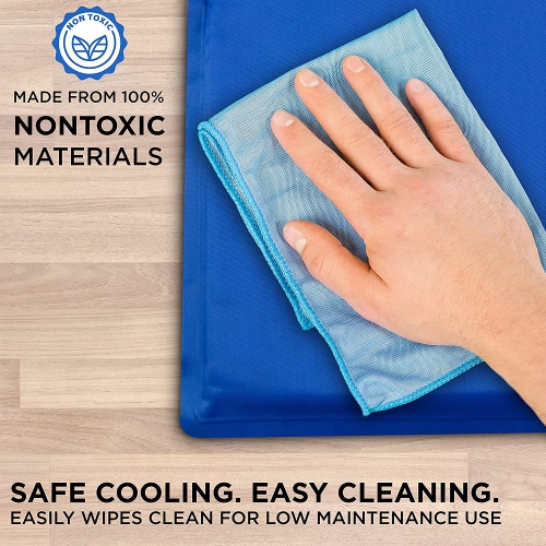 Arf Pets Dog Self Cooling Mat Pad for Kennels, Crates and Beds, Non-Toxic, Durable Solid Cooling Gel Material. No Refrigeration or Electricity